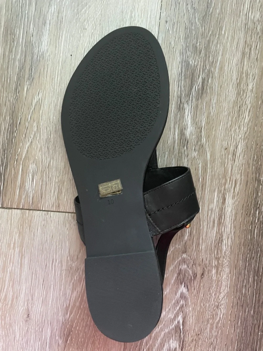 TORY BURCH Everly T Strap Sandals Black Size 10